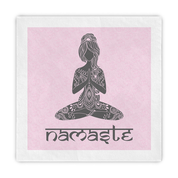 Custom Lotus Pose Standard Decorative Napkins