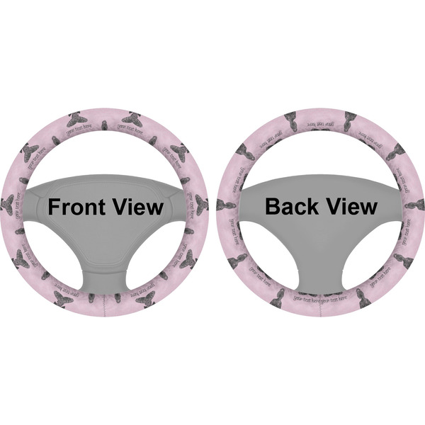 Lotus Pose Steering Wheel Cover- Front and Back