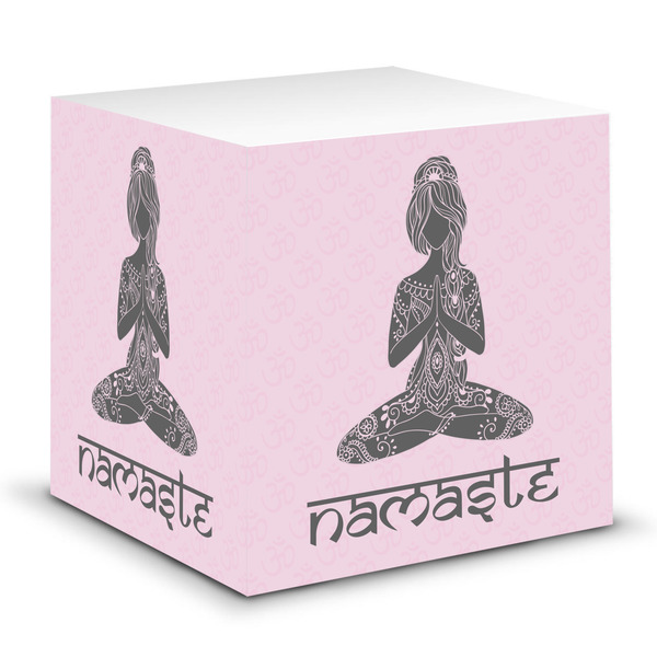 Custom Lotus Pose Sticky Note Cube (Personalized)