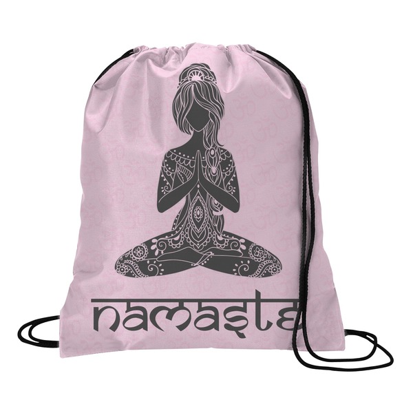 Custom Lotus Pose Drawstring Backpack (Personalized)