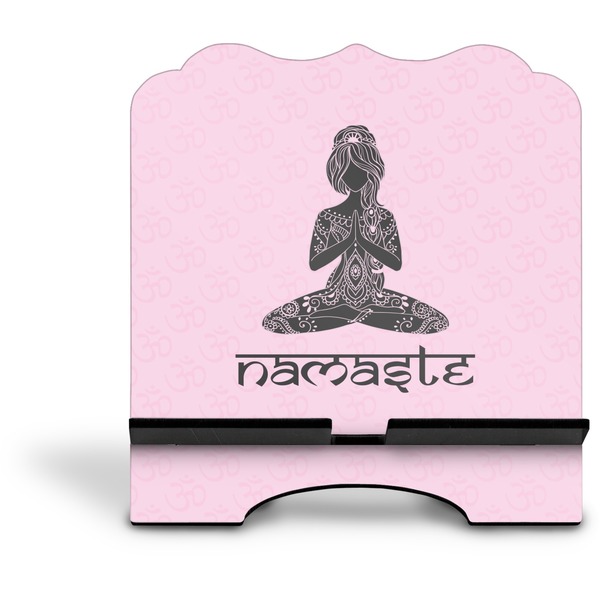 Lotus Pose Stylized Tablet Stand - Front without iPad