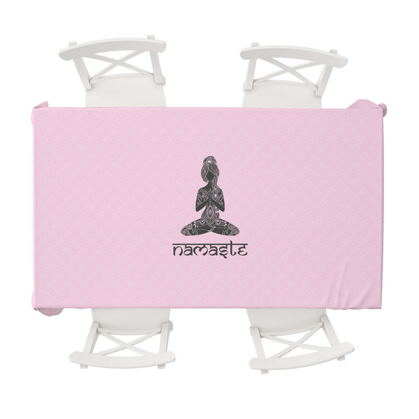 Custom Lotus Pose Tablecloth - 58"x102" (Personalized)