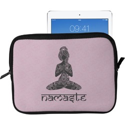 Lotus Pose Tablet Case / Sleeve - Large (Personalized)