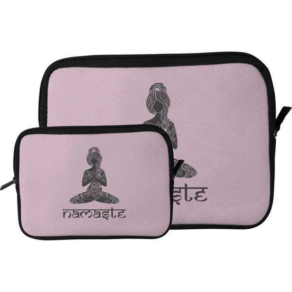 Lotus Pose Tablet Sleeve (Size Comparison)
