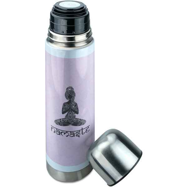 Lotus Pose Thermos - Lid Off