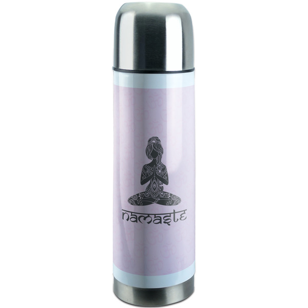 Custom Lotus Pose Stainless Steel Thermos (Personalized)