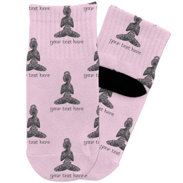 Custom Lotus Pose Toddler Ankle Socks