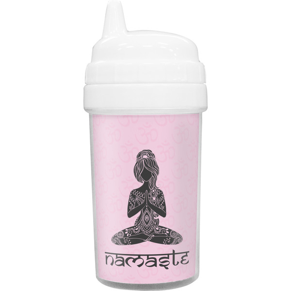 Custom Lotus Pose Toddler Sippy Cup (Personalized)