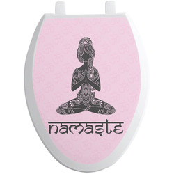 Lotus Pose Toilet Seat Decal - Elongated (Personalized)