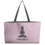 Lotus Pose Beach Totes Bag - w/ Black Handles