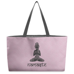 Lotus Pose Beach Totes Bag - w/ Black Handles