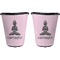 Lotus Pose Trash Can Black - Front and Back - Apvl