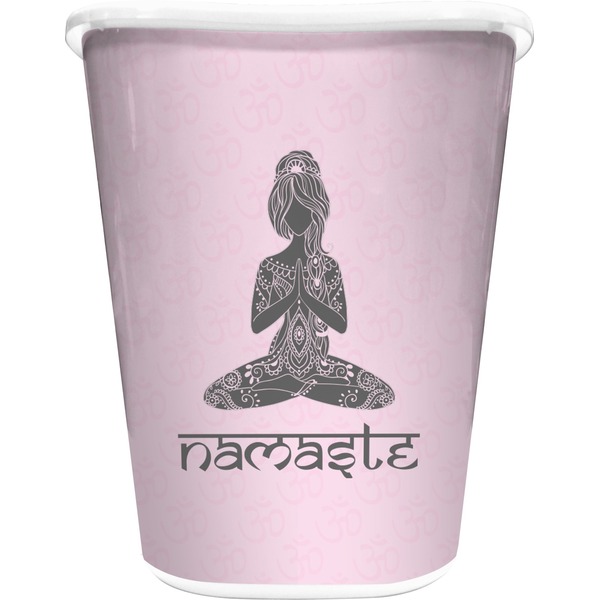 Custom Lotus Pose Waste Basket (Personalized)