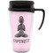 Lotus Pose Acrylic Travel Mug with Handle (Personalized)