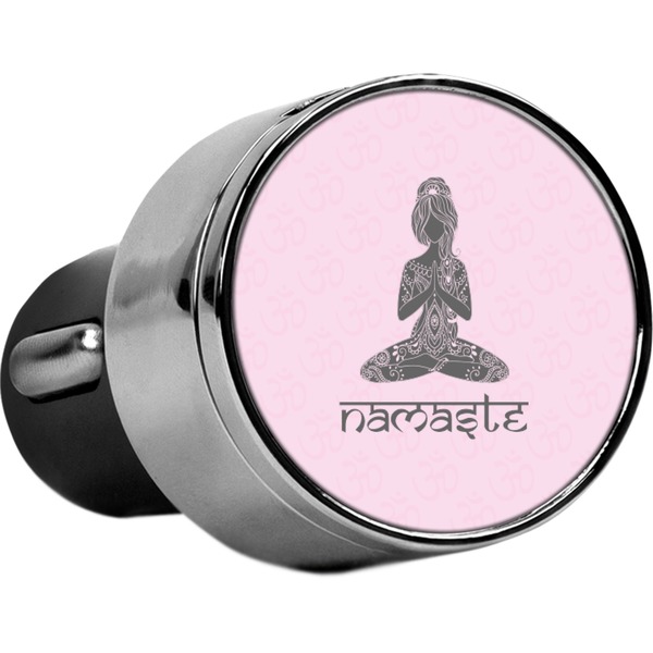 Custom Lotus Pose USB Car Charger (Personalized)