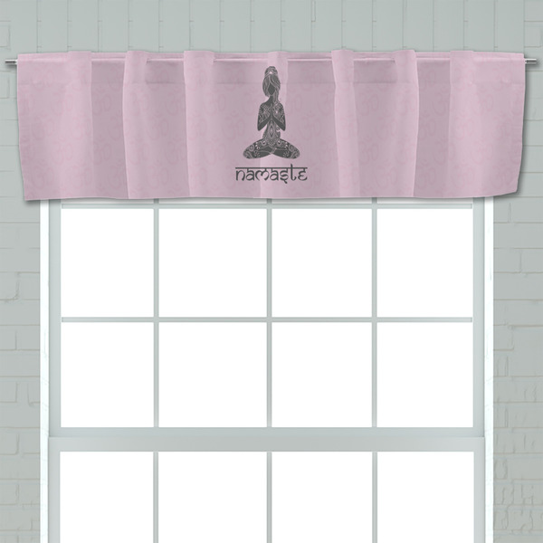 Lotus Pose Valance - Closeup on window