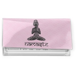Lotus Pose Vinyl Checkbook Cover (Personalized)
