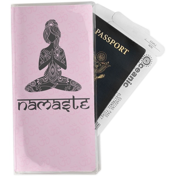 Custom Lotus Pose Travel Document Holder