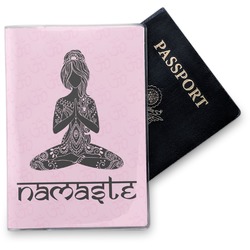 Lotus Pose Vinyl Passport Holder (Personalized)