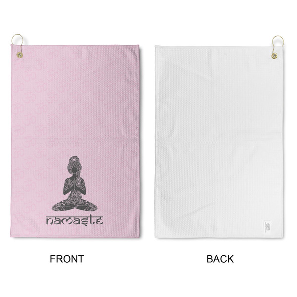 Lotus Pose Waffle Weave Golf Towel - Approval