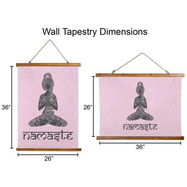 Lotus Pose Wall Hanging Tapestries - Parent/Sizing