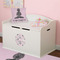 Lotus Pose Wall Monogram on Toy Chest