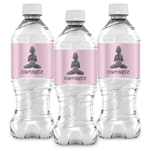 Lotus Pose Water Bottle Labels - Front View