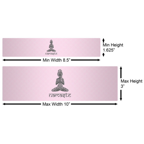 Lotus Pose Water Bottle Labels w/ Dimensions