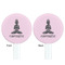 Lotus Pose White Plastic 7" Stir Stick - Double Sided - Round - Front & Back