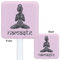 Lotus Pose White Plastic Stir Stick - Double Sided - Approval