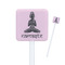 Lotus Pose Square Plastic Stir Sticks - Single Sided