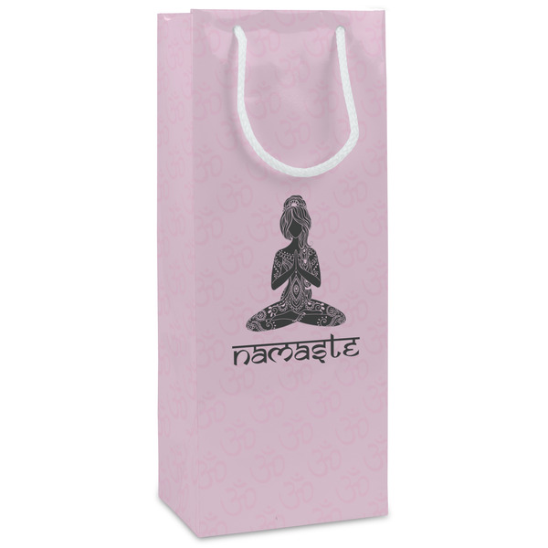 Custom Lotus Pose Wine Gift Bags