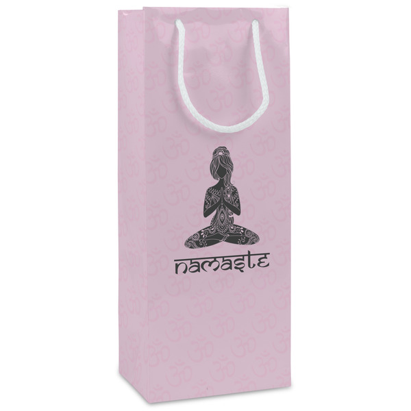 Custom Lotus Pose Wine Gift Bags