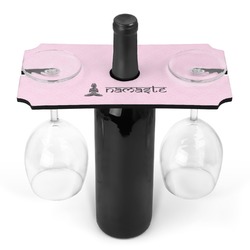 Lotus Pose Wine Bottle & Glass Holder (Personalized)