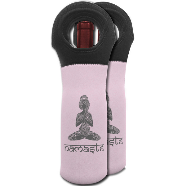 Lotus Pose Wine Tote Bag - MAIN