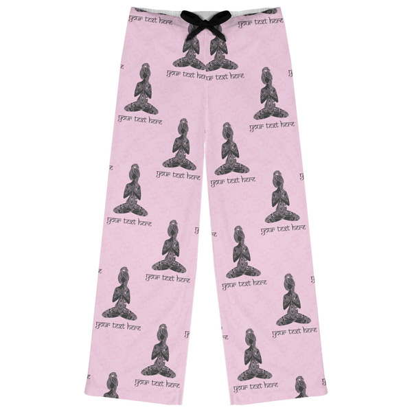 Custom Lotus Pose Womens Pajama Pants - S (Personalized)