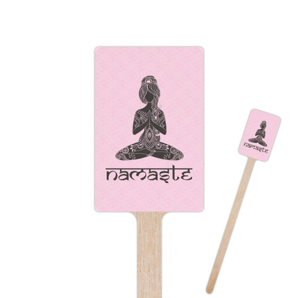 Custom Lotus Pose Rectangle Wooden Stir Sticks