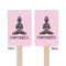 Lotus Pose Wooden 6.25" Stir Stick - Rectangular - Double Sided - Front & Back