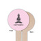 Lotus Pose Wooden 6" Food Pick - Round - Single Sided - Front & Back