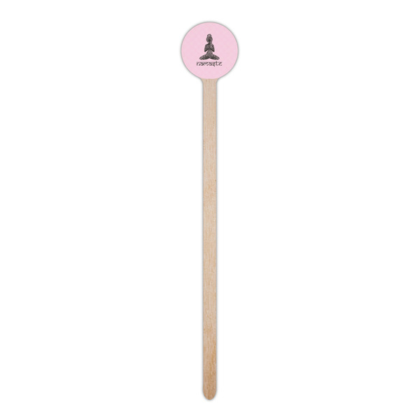 Lotus Pose Wooden 6" Stir Stick - Round - Single Stick