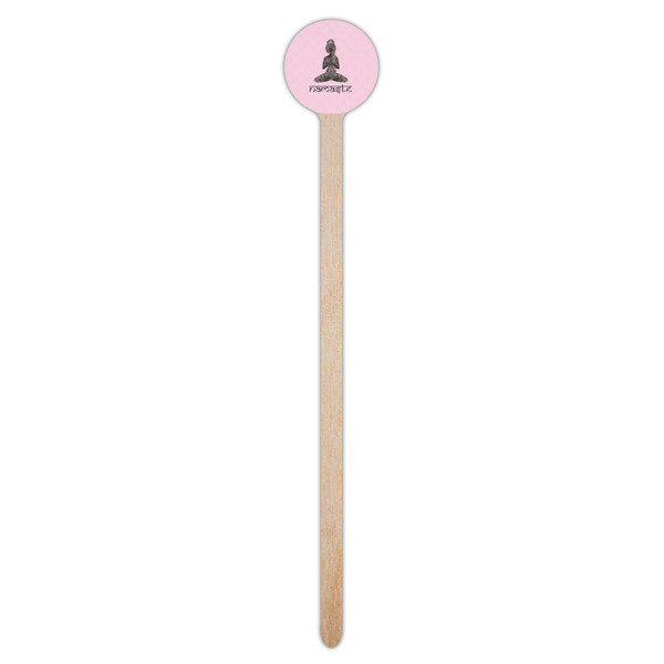 Lotus Pose Wooden 7.5" Stir Stick - Round - Single Stick