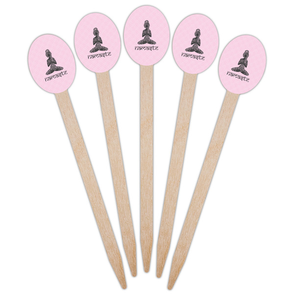 Lotus Pose Wooden Food Pick - Oval - Fan View