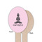 Lotus Pose Wooden Food Pick - Oval - Single Sided - Front & Back