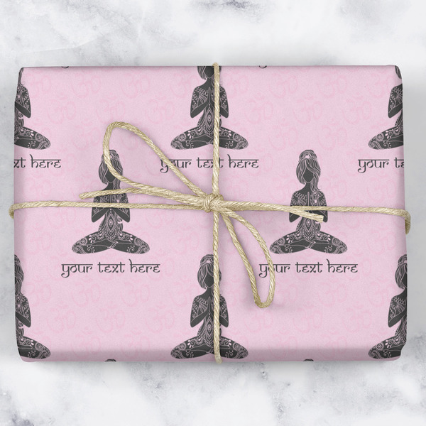 Lotus Pose Wrapping Paper Roll - Matte - Wrapped Box