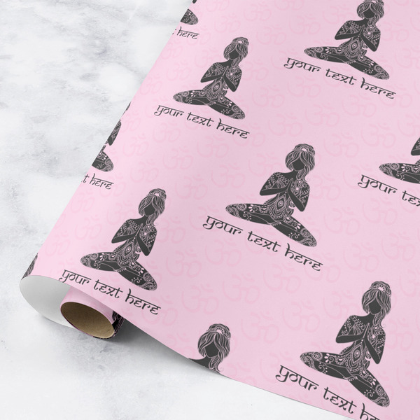 Custom Lotus Pose Wrapping Paper Roll - Small