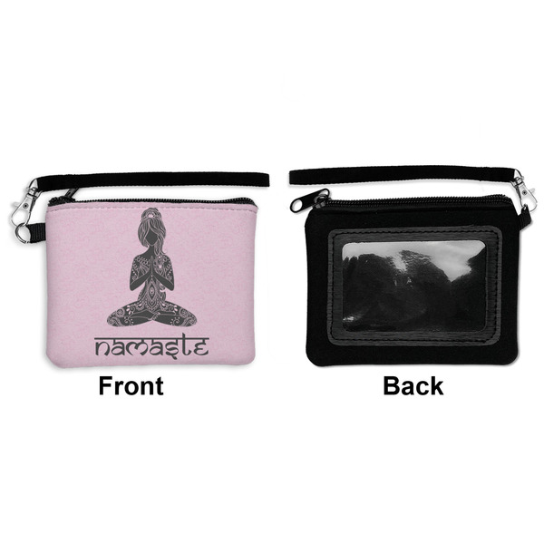 Lotus Pose Wristlet ID Cases - Front & Back