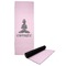 Lotus Pose Yoga Mat with Black Rubber Back Full Print View