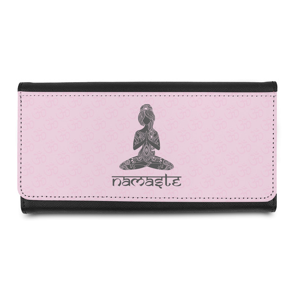 Custom Lotus Pose Leatherette Ladies Wallet (Personalized)