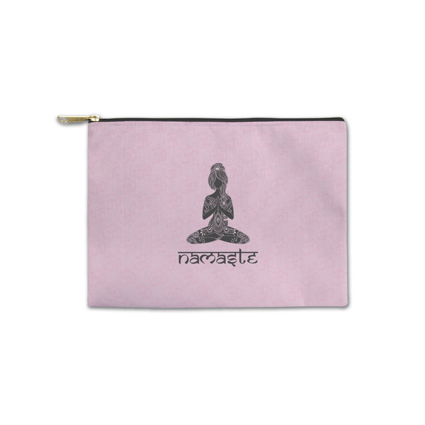 Custom Lotus Pose Zipper Pouch - Small - 8.5"x6" (Personalized)
