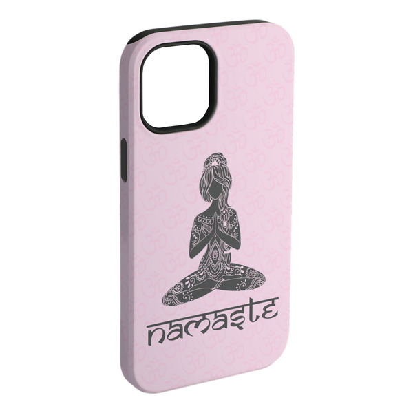 Custom Lotus Pose iPhone Case - Rubber Lined - iPhone 15 Plus